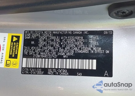 2014 Lexus Rx 350 from USA, damaged, VIN 2T2BK1BA8EC227427
